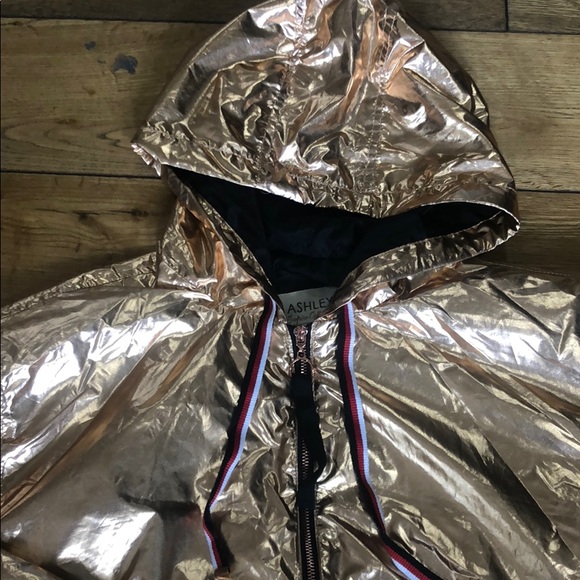 (Sold) Ashley by 26 Rose Gold Cropped Windbreaker - Picture 6 of 8